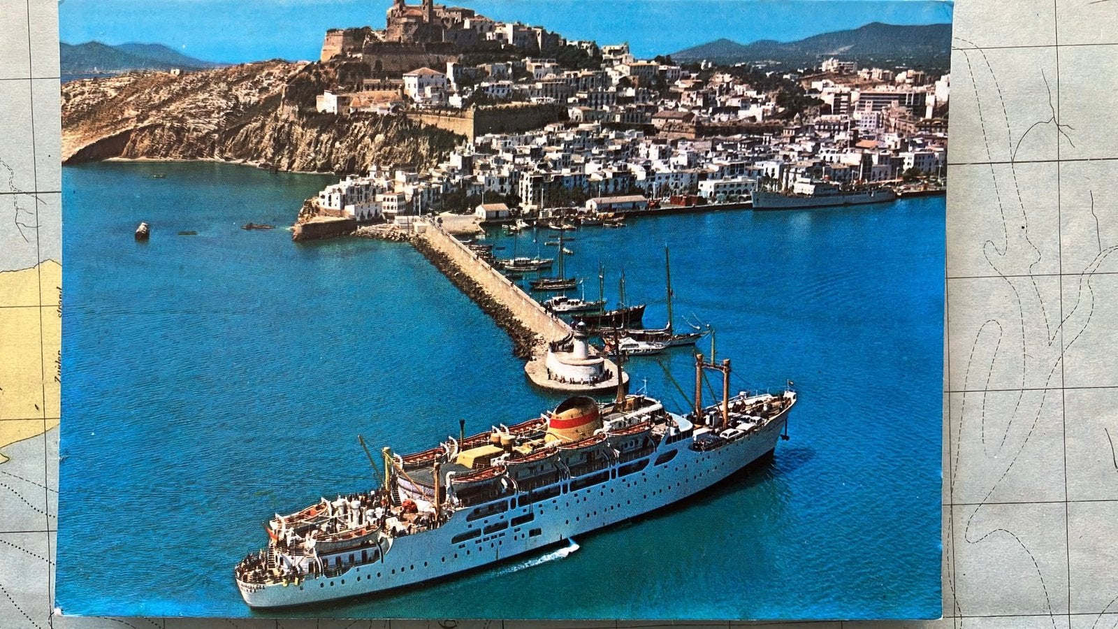 Balearen  Ibiza Haven  Spaanse veerboot, Ophalen of Verzenden