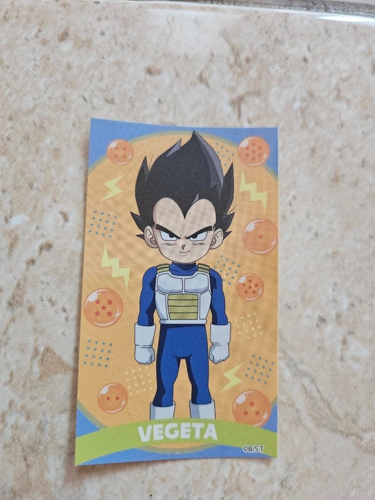 sticker dragonball z kaart Vegeta daima origineel, Verzamelen, Ophalen of Verzenden, Zo goed als nieuw, Film, Tv of Omroep