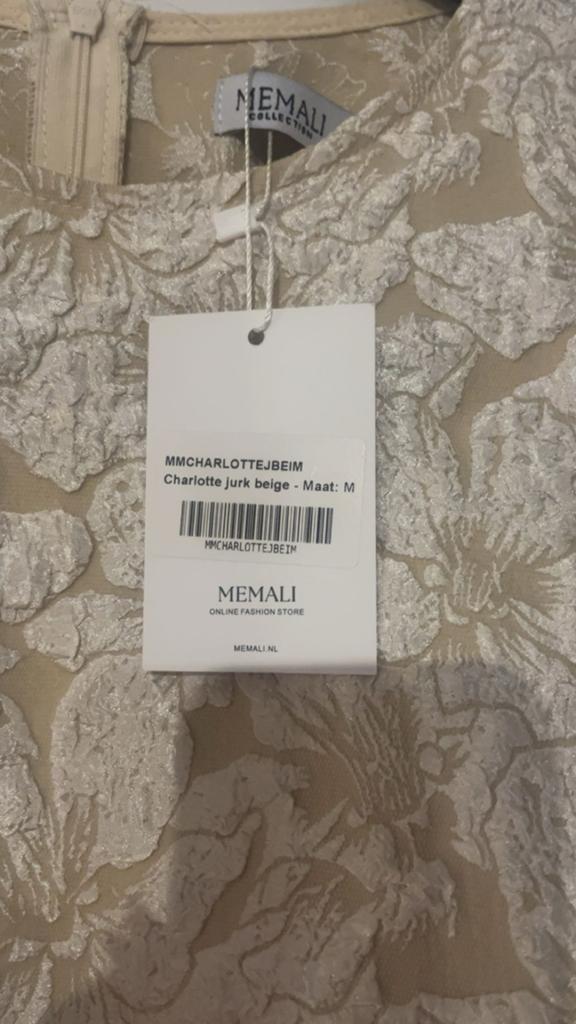 Memali Charlotte Jurk Beige - Maat M, Maat 38/40 (M), Beige, Nieuw, Ophalen of Verzenden