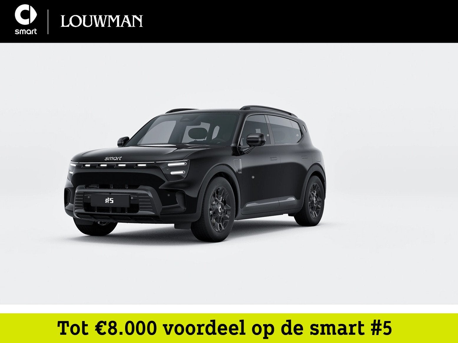 Smart #5 Pro+ Black Collection 100 kWh | Panoramisch dak | M, Auto's, Automaat, 2260 kg, Zwart, SUV of Terreinwagen