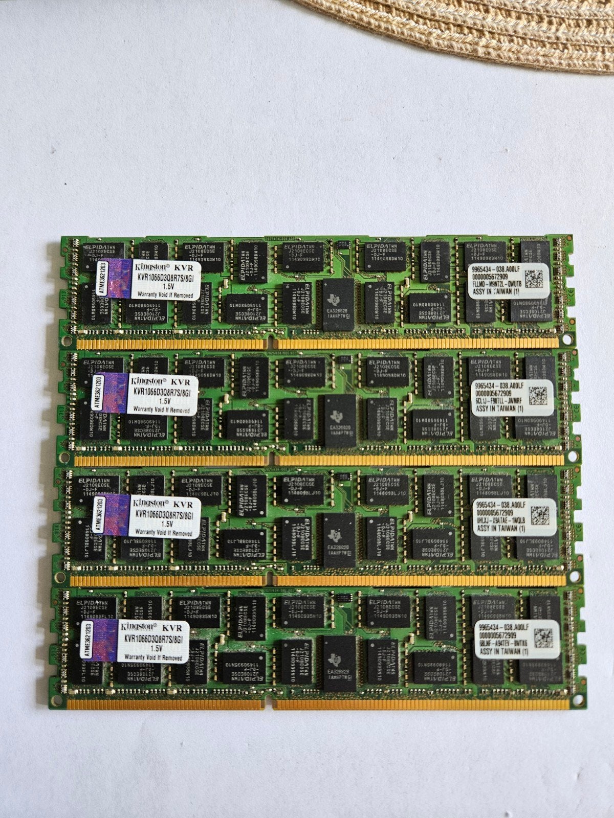 Kingston 4 8GB DDR3 ECC Registered RAM – 32GB totaal, Server, 8 GB, DDR3, Ophalen of Verzenden