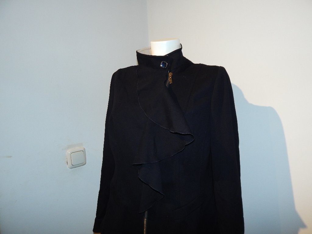 Luisa Spagnoli beeldschone chique blazer opstaande kraag, Verzenden, Zwart, Maat 42/44 (L), Zo goed als nieuw