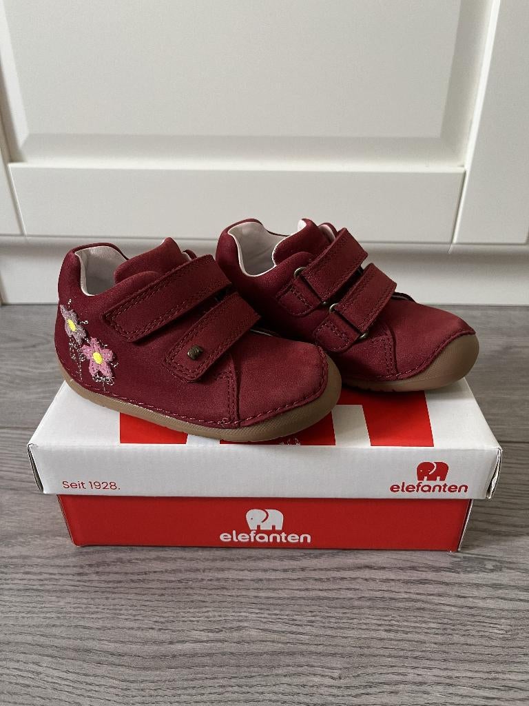 Elefanten schoen leder bordeauxrood maat 21, Meisje, Ophalen of Verzenden, Gebruikt, Schoentjes
