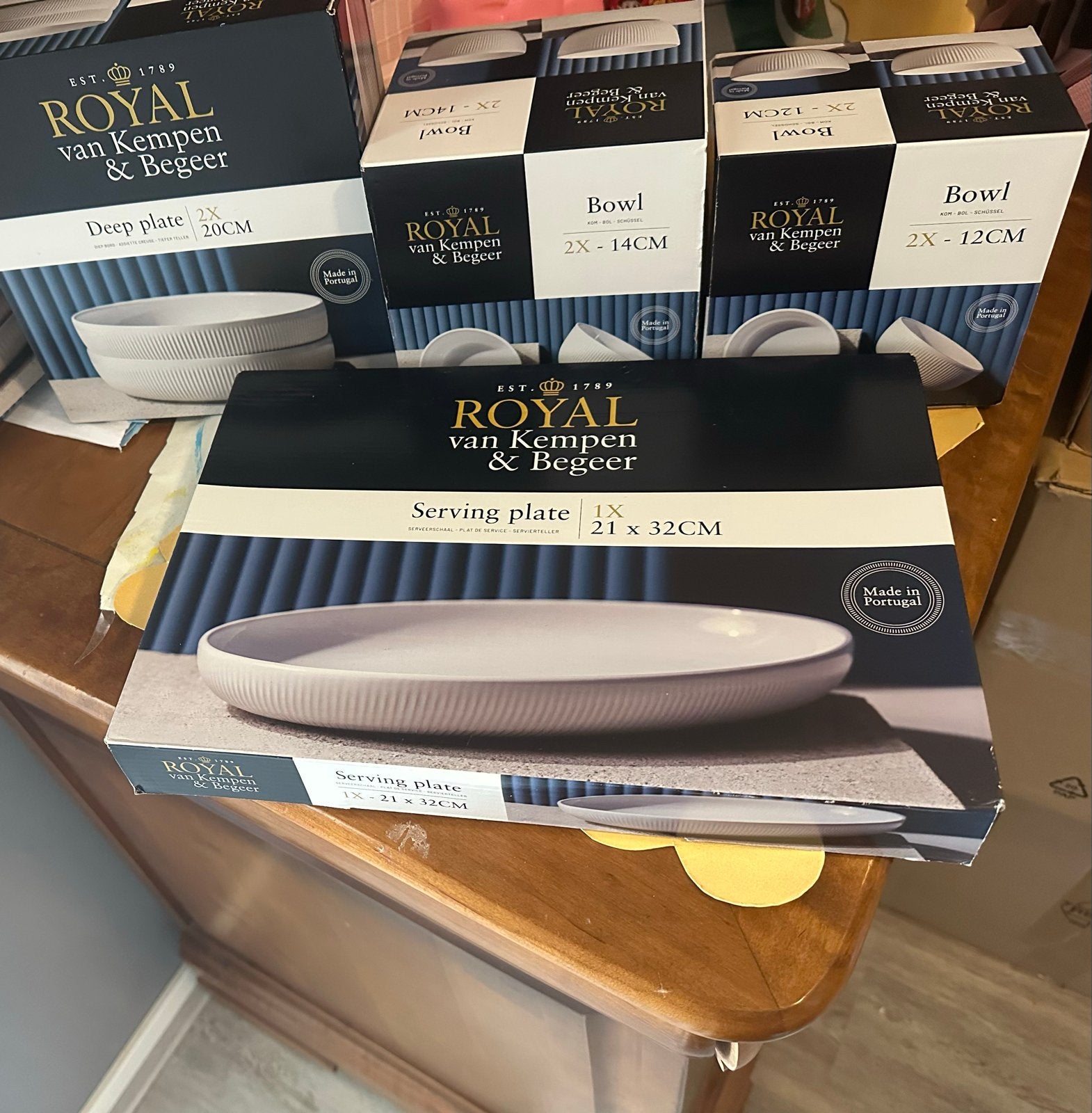 Royal van Kempen & Begeer servies - Nieuw in doos, Keramiek, Nieuw, Ophalen of Verzenden, Modern