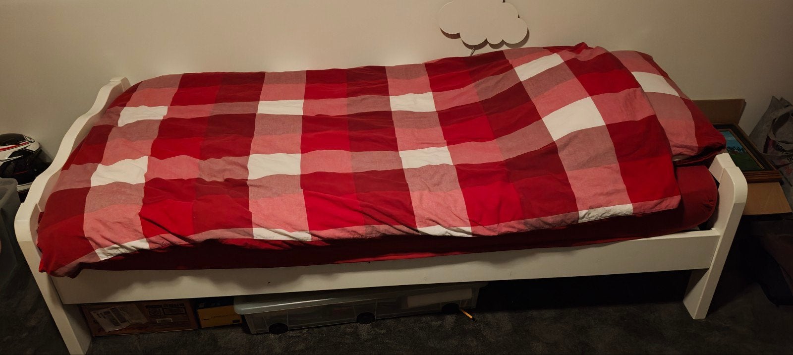 Eenpersoonsbed met elektrisch verstelbare lattenbodem 90x220, Ophalen, 90 cm, Eenpersoons, Hout