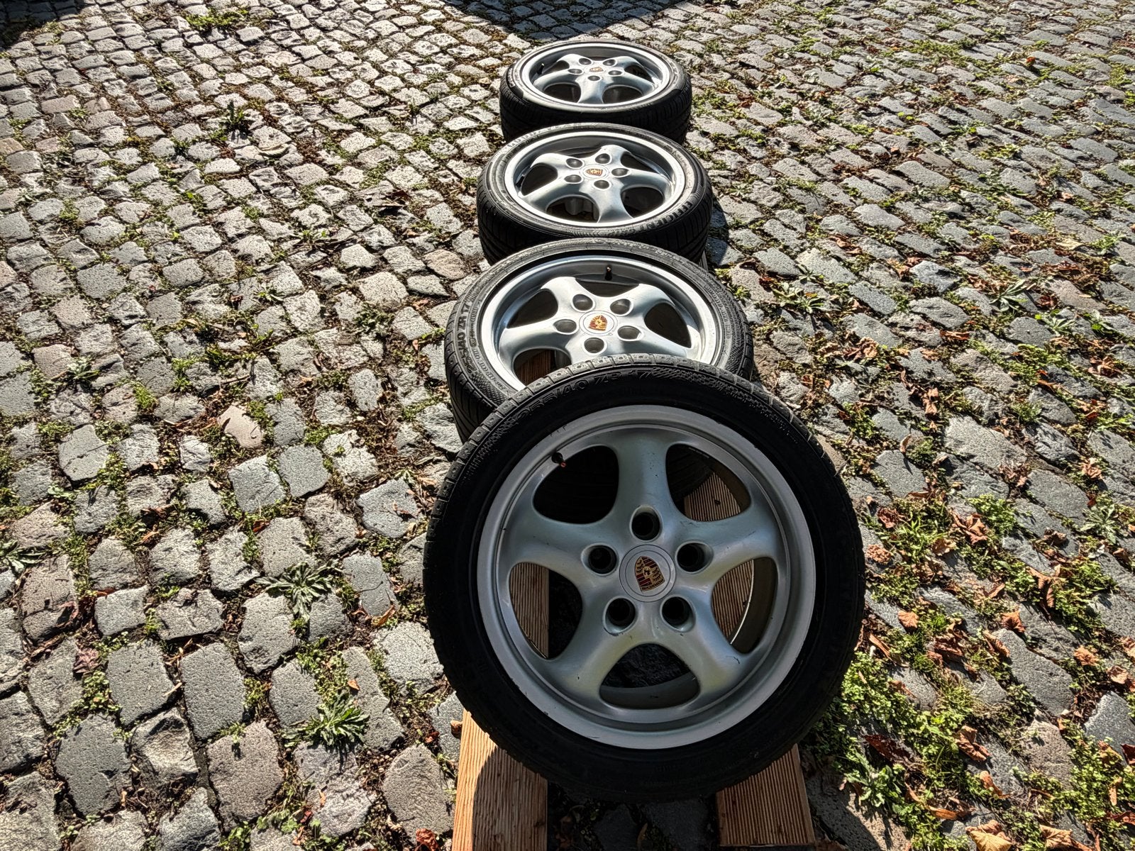 Porsche cup turbo look 17 inch velgen, Auto-onderdelen, Ophalen, Gebruikt, 255 mm, Banden en Velgen
