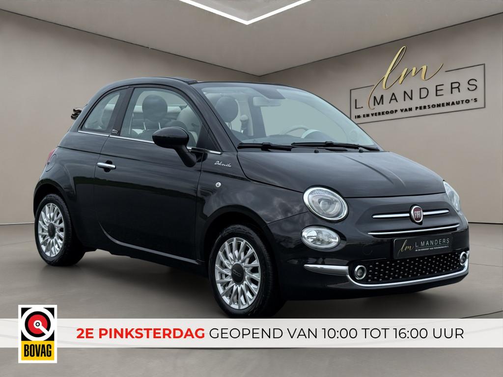 Fiat 500C 1.0 Hybrid Dolcevita 2021 ZWART | Cabrio | Apple C, Open dak, Gebruikt, Euro 6, Cabriolet