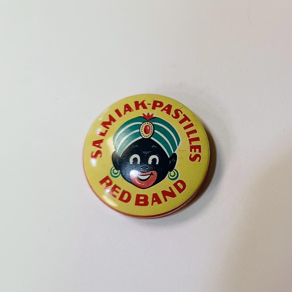 Red band salmiak pastilles blikje jaren 50, Verzamelen, Blikken, Ophalen of Verzenden, Gebruikt, Overige