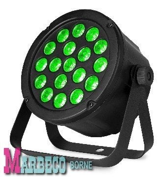 LED SlimPar 45, 18x 3W 3-in-1 RGB LED'S, LED Par DMX, Geluidgestuurd, Nieuw, Info@marbeco.nl, BeamZ