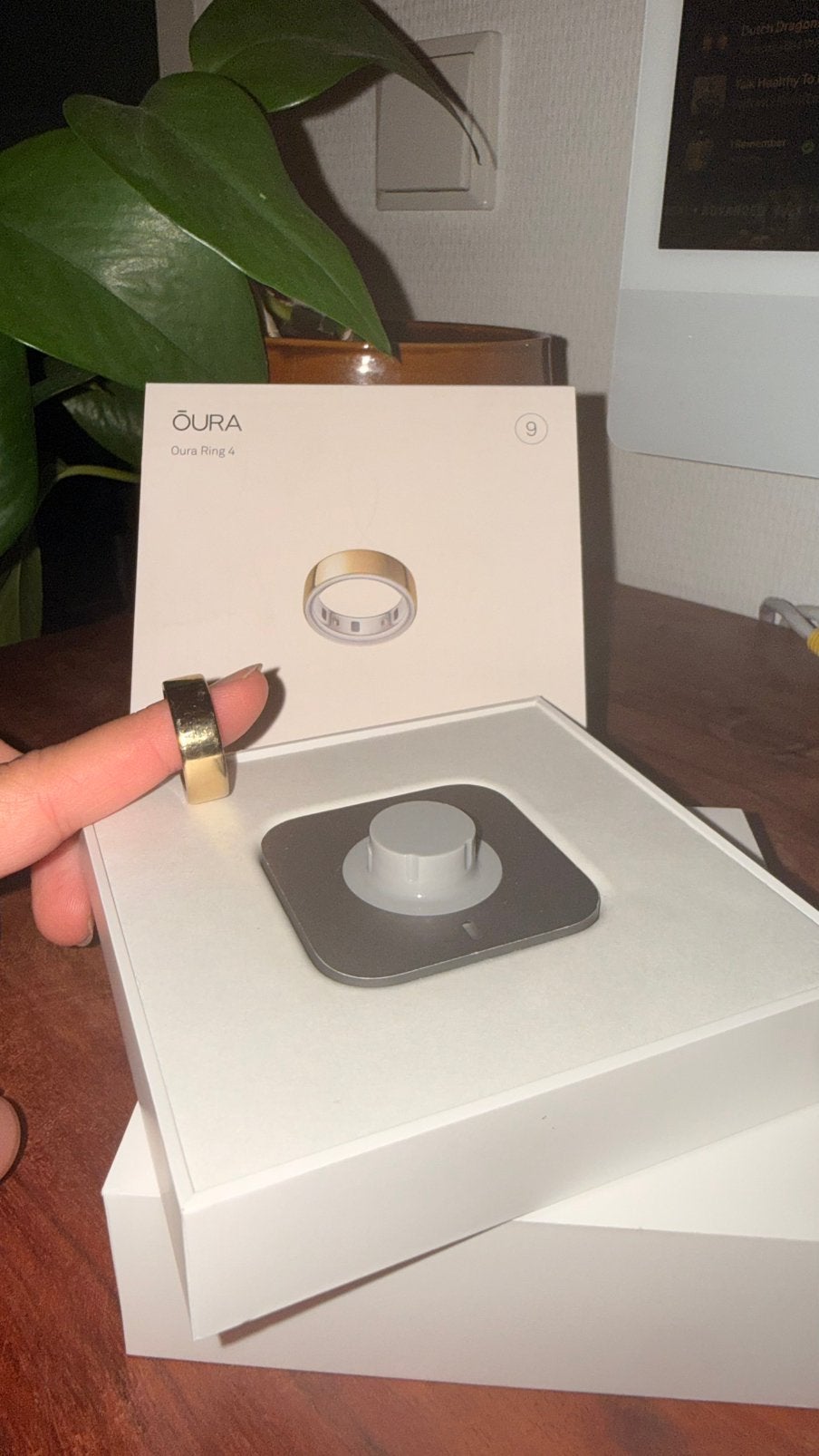 Oura ring Gen4, maat 9, Ophalen of Verzenden, Gebruikt, Goud, Dame