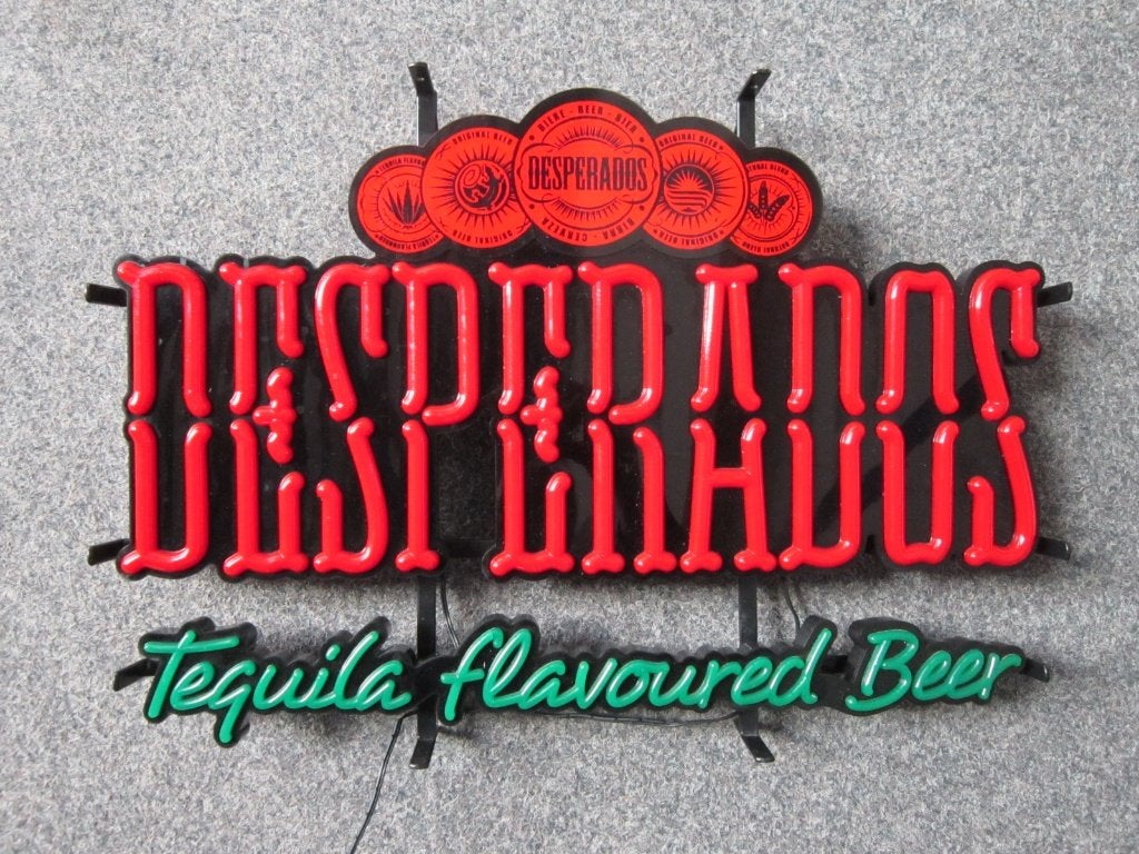 DESPERADOS BIER LED LICHTRECLAME, Ophalen, Zo goed als nieuw, Overige typen, Overige merken