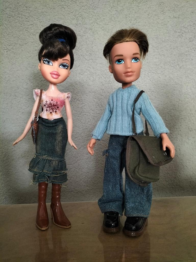 Yasmin & Bratz Boyz poppen + kleding- en accessoires set, Ophalen of Verzenden, Zo goed als nieuw, Pop
