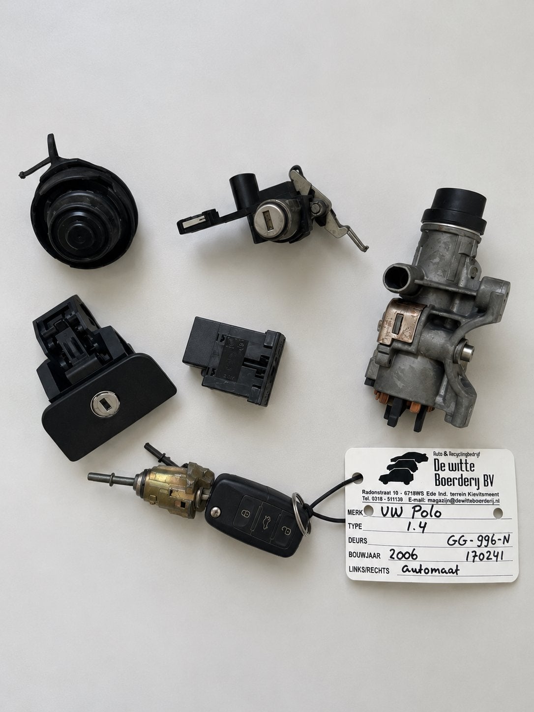 VW Polo 9N 9N3 Slotenset Contactslot Klapsleutel 1.4 2006, Ophalen of Verzenden, Gebruikt