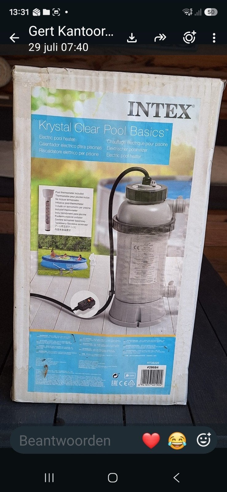 intex warmtepomp zwembad, Tuin en Terras, Ophalen, Nieuw