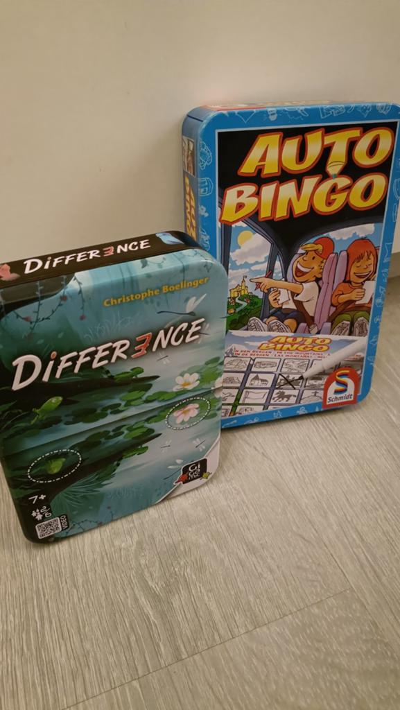 Reis spellen Auto Bingo en Difference in topstaat!, Ophalen of Verzenden, Zo goed als nieuw