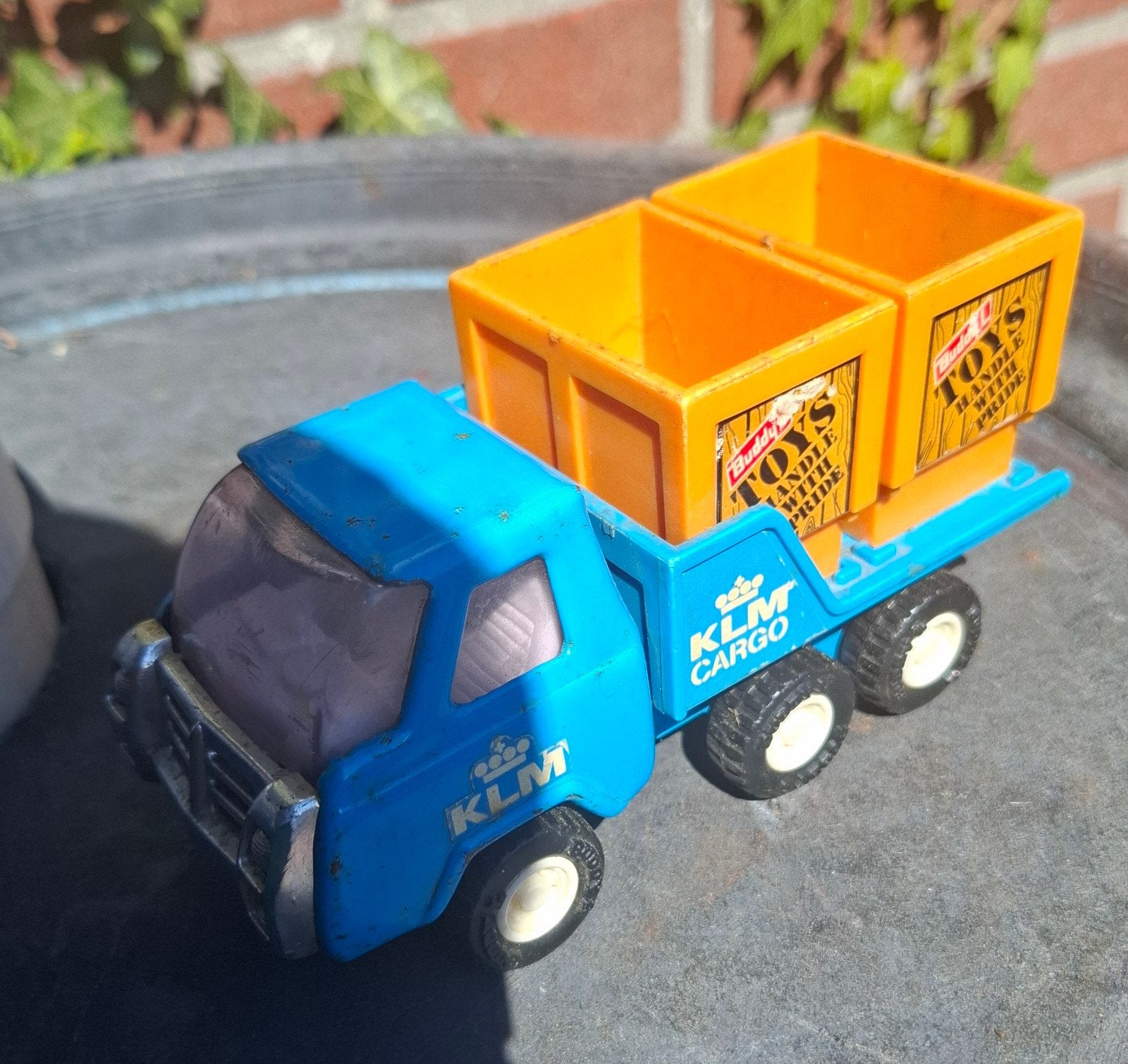 Vintage Buddy L KLM Cargo vrachtwagen, Ophalen of Verzenden, Gebruikt