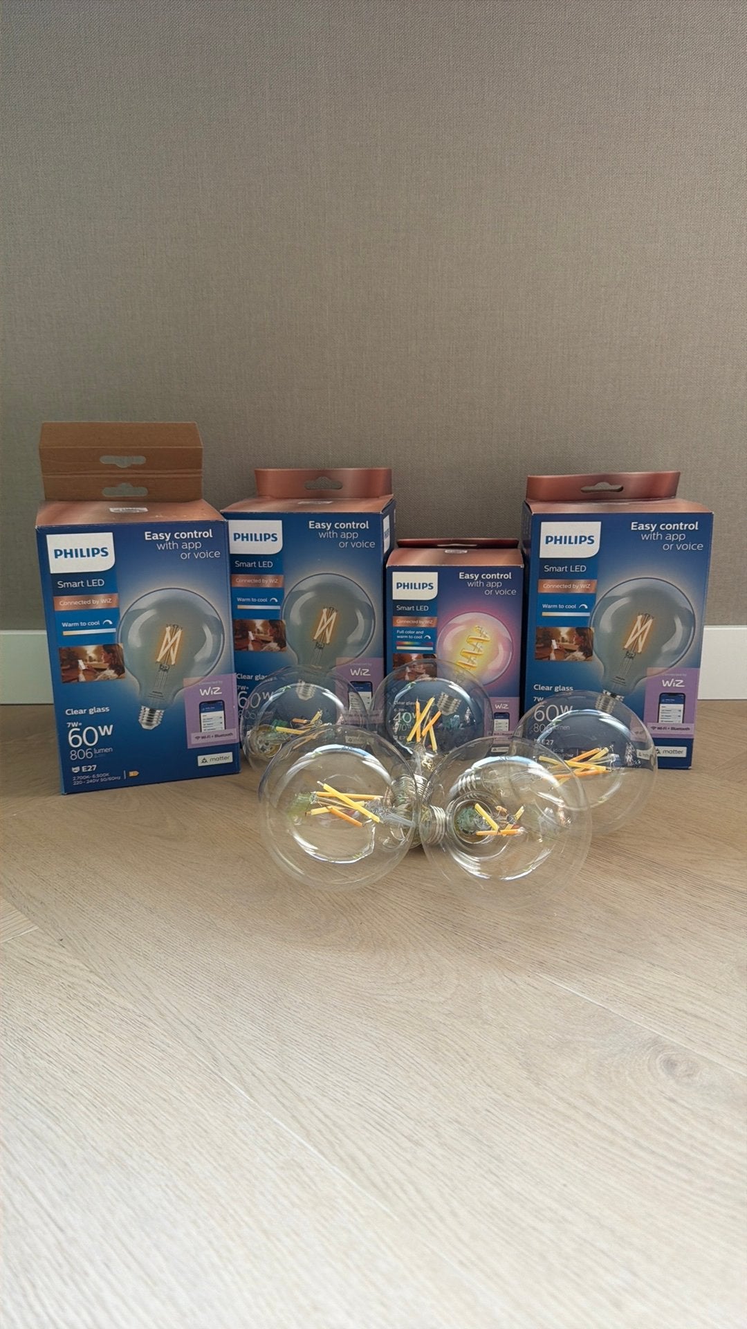 Lampen Philips Wiz, Ophalen of Verzenden, Nieuw, E27 (groot), Led-lamp