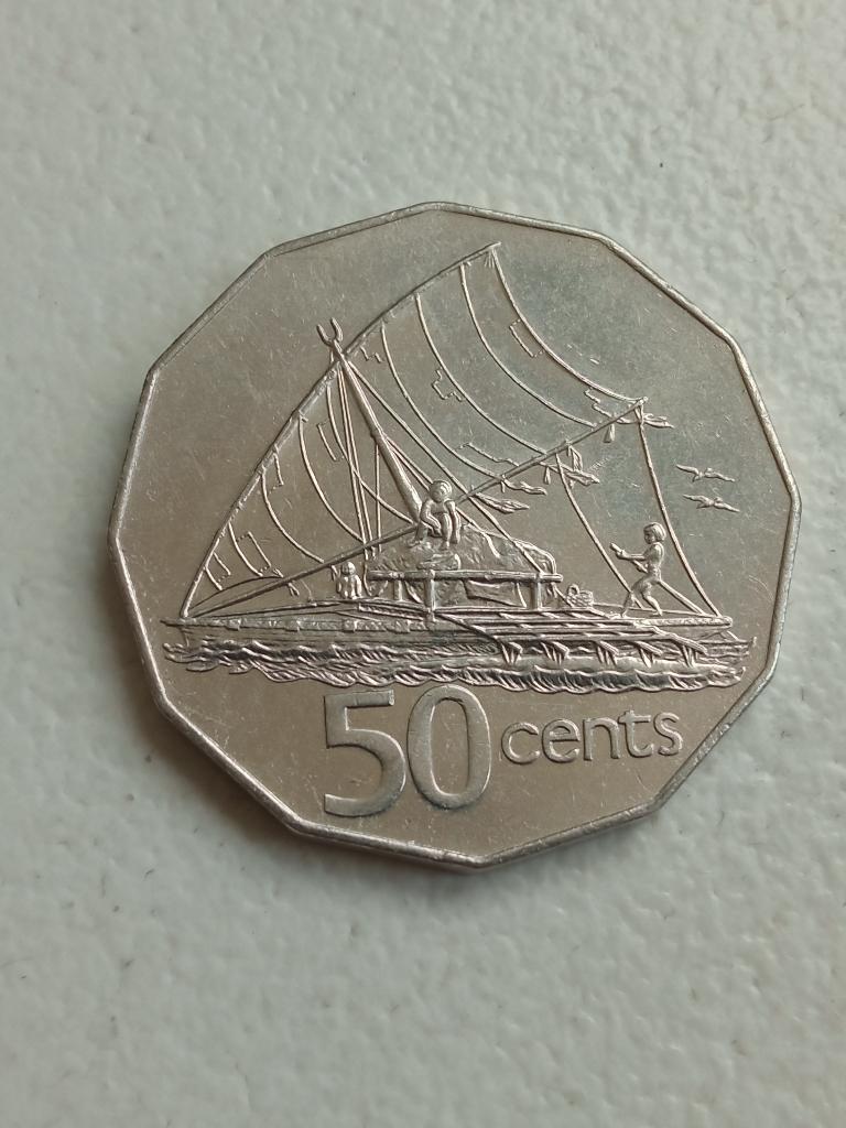 Fiji 50 cent 1997., Ophalen of Verzenden, Losse munt