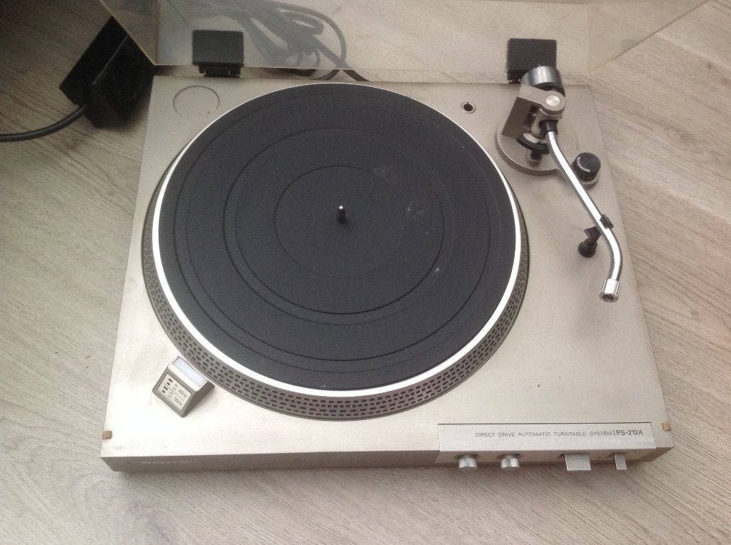 Sony PS 212A halfautomatische direct drive platenspeler, Gebruikt, Automatisch, Ophalen of Verzenden, Platenspeler