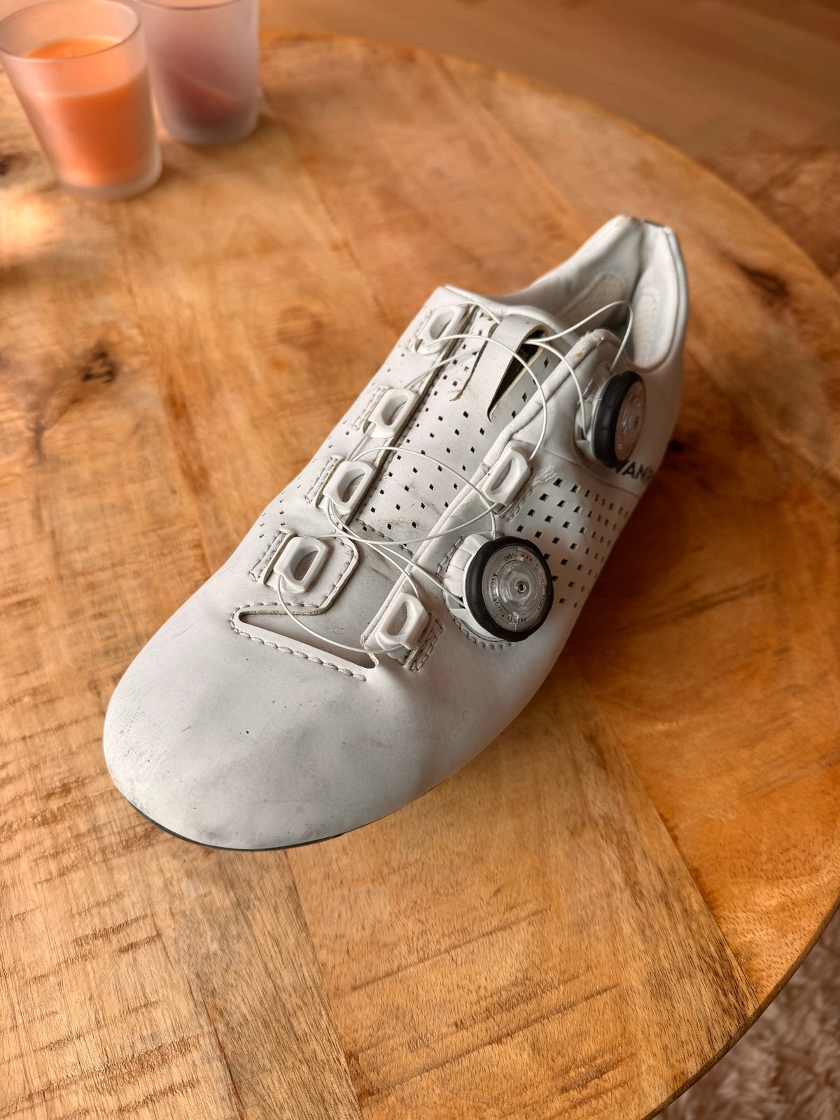 Witte fietsschoenen, carbon zool, maat 39/40 spdsl, Gebruikt, Heren, Schoenen, Overige maten