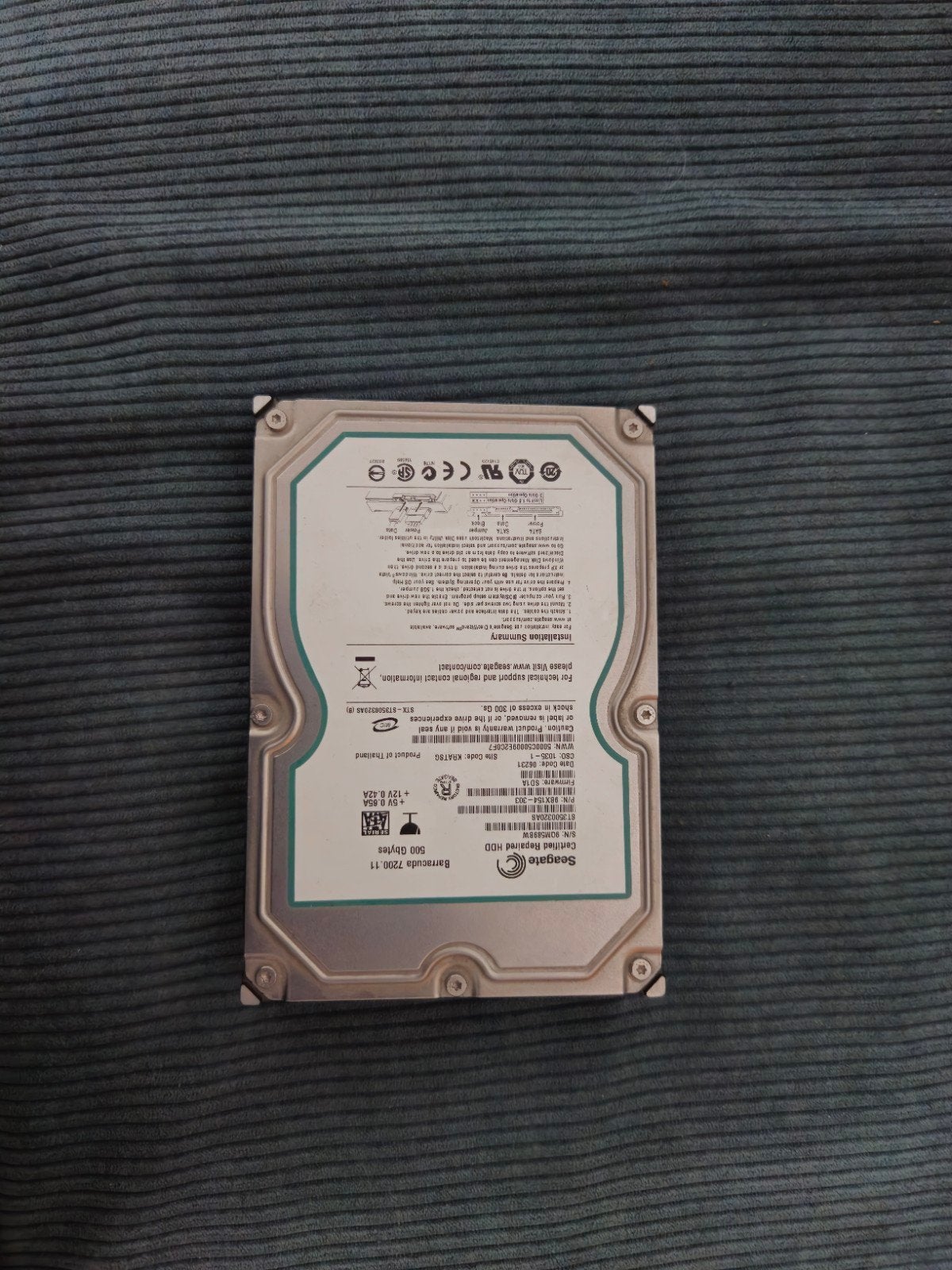 500gb, ongeteste gevonden hard drive, Computers en Software, Harde schijven, Intern, Gebruikt, Ophalen of Verzenden, Seagate
