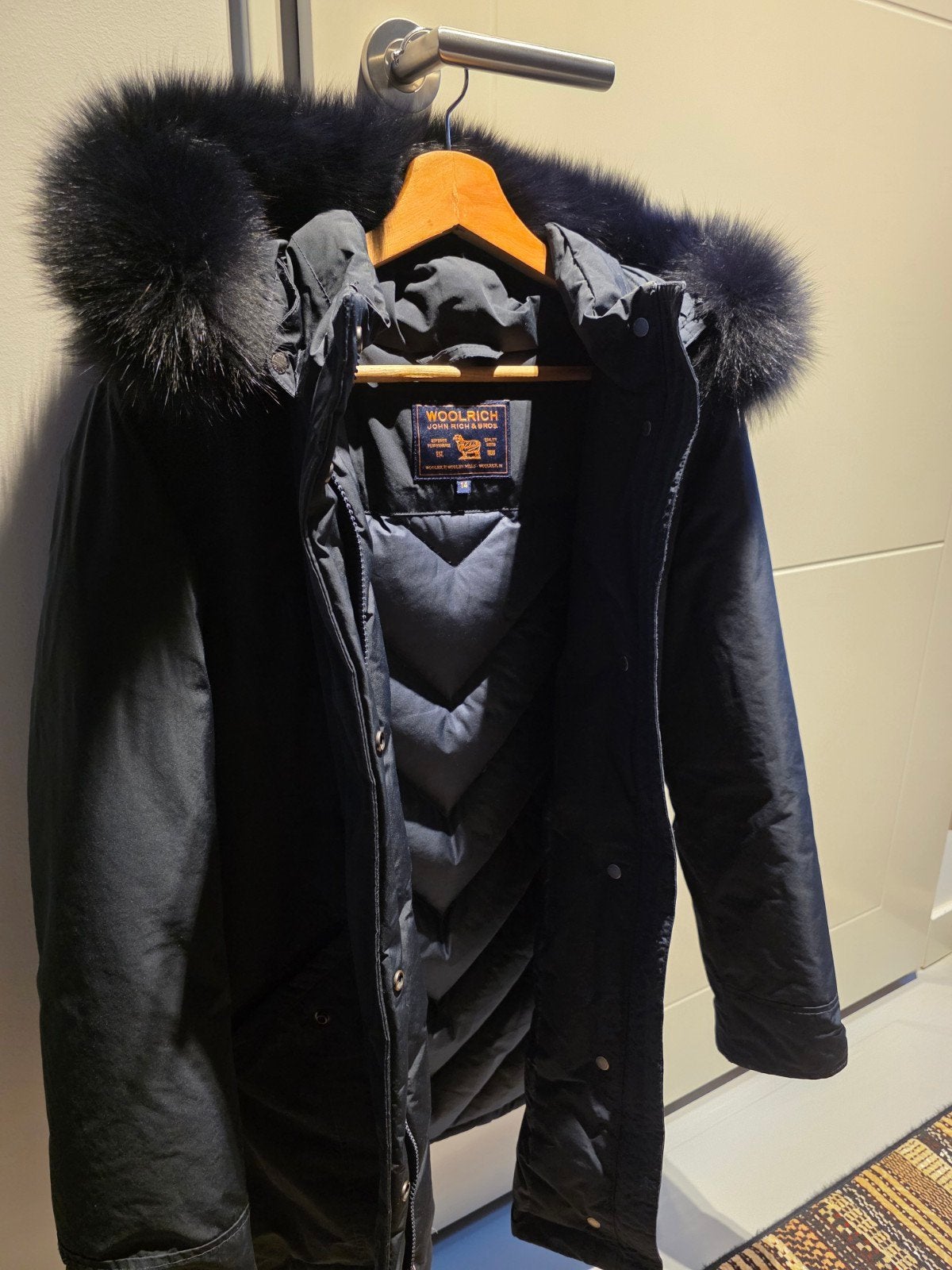 woolrich parka z.g.a.n. maat 14, Blauw, Ophalen of Verzenden, Zo goed als nieuw, Woolrich