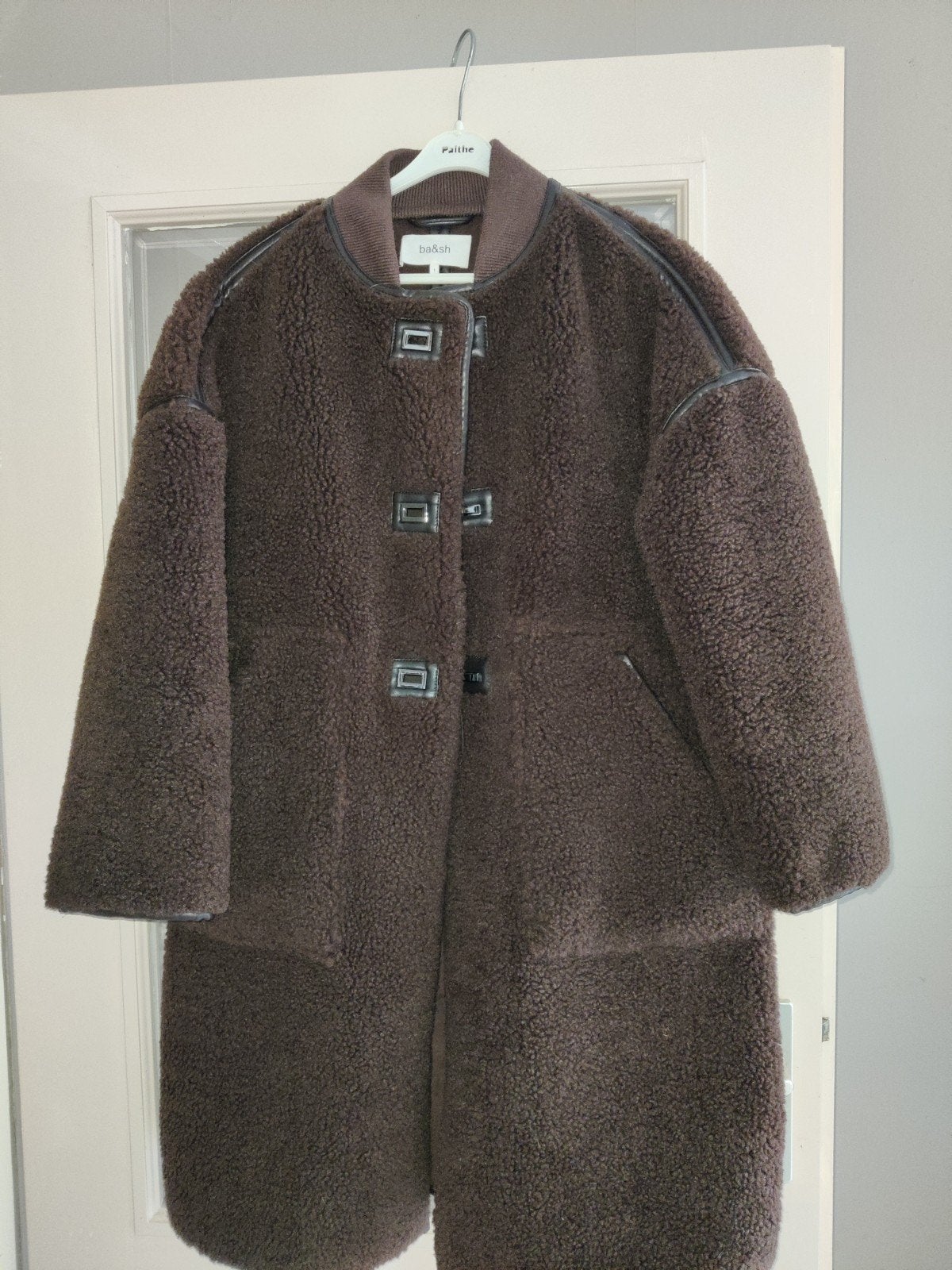 Ba&sh jas teddyjas S M, Maat 38/40 (M), Bruin, Ophalen of Verzenden, Zo goed als nieuw