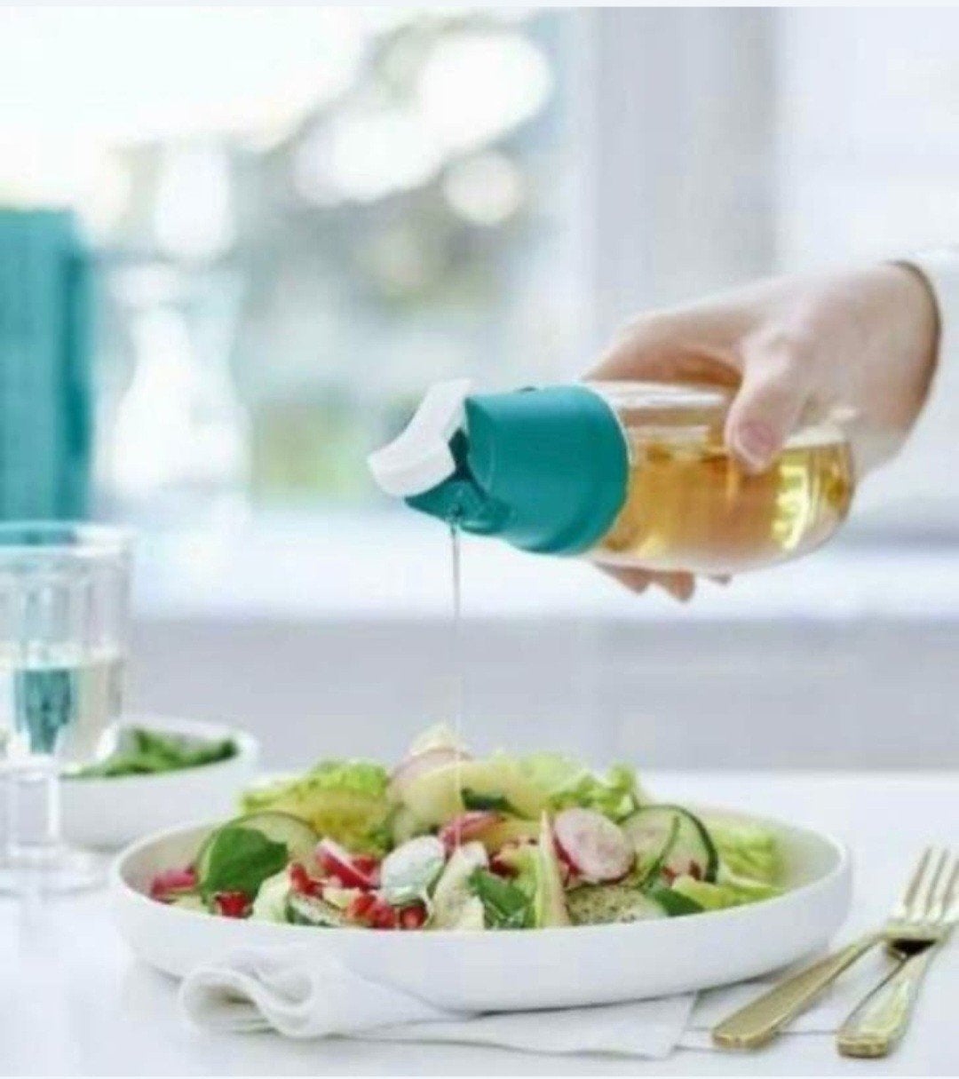 Tupperware Allegra Serveerflessen, Ophalen of Verzenden, Nieuw, Groen, Beker of Kan