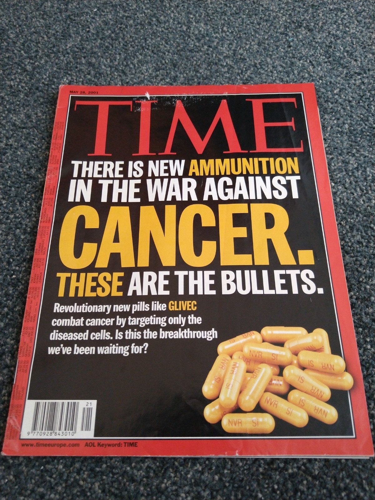 TIME Magazine - Mei 2001 - Oorlog tegen Kanker, Ophalen of Verzenden, Gelezen, Overige typen