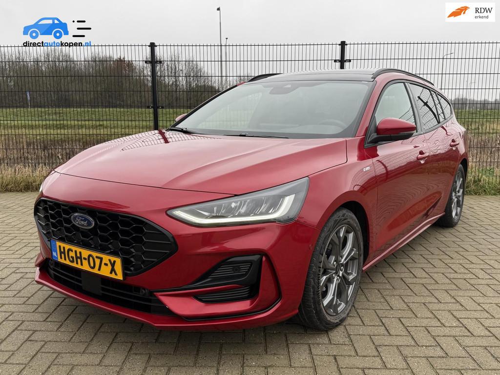 Ford Focus Wagon 1.0 EcoBoost Hybrid ST Line X | PANO | 155P, Stof, Gebruikt, 1436 kg, 155 pk