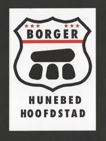 Sticker Borger Drenthe Hunebed Hoofdstad., Ophalen of Verzenden, Zo goed als nieuw