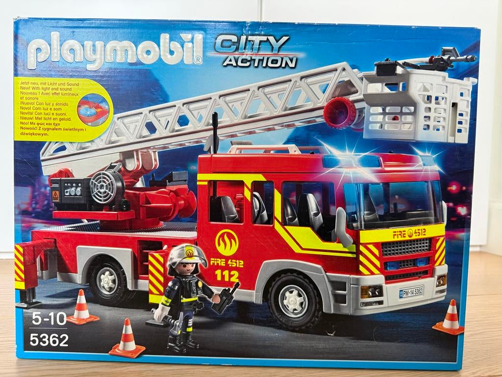 Playmobil Brandweerwagen met Licht en Geluid (5362), Kinderen en Baby's, Speelgoed | Playmobil, Ophalen of Verzenden, Nieuw