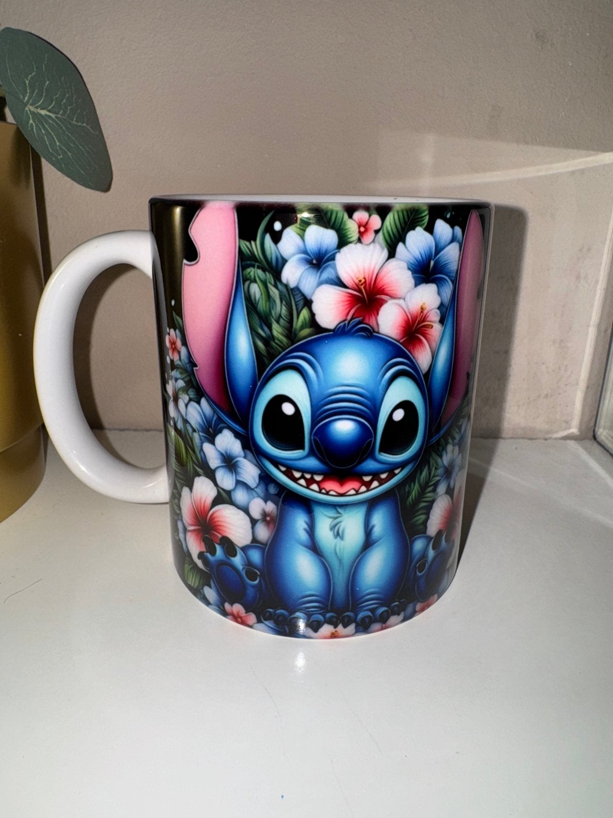 Nieuwe Stitch mok met bloemenprint, Overige typen, Nieuw, Ophalen of Verzenden, Steen/keramiek