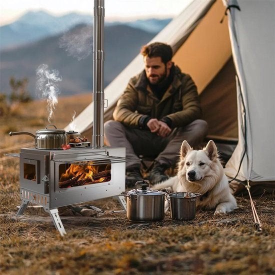 Houtkachel Buiten – Buitenoven – Campingkachel – Tentkachel, Hobby en Vrije tijd, Overige Hobby en Vrije tijd, Nieuw, Verzenden
