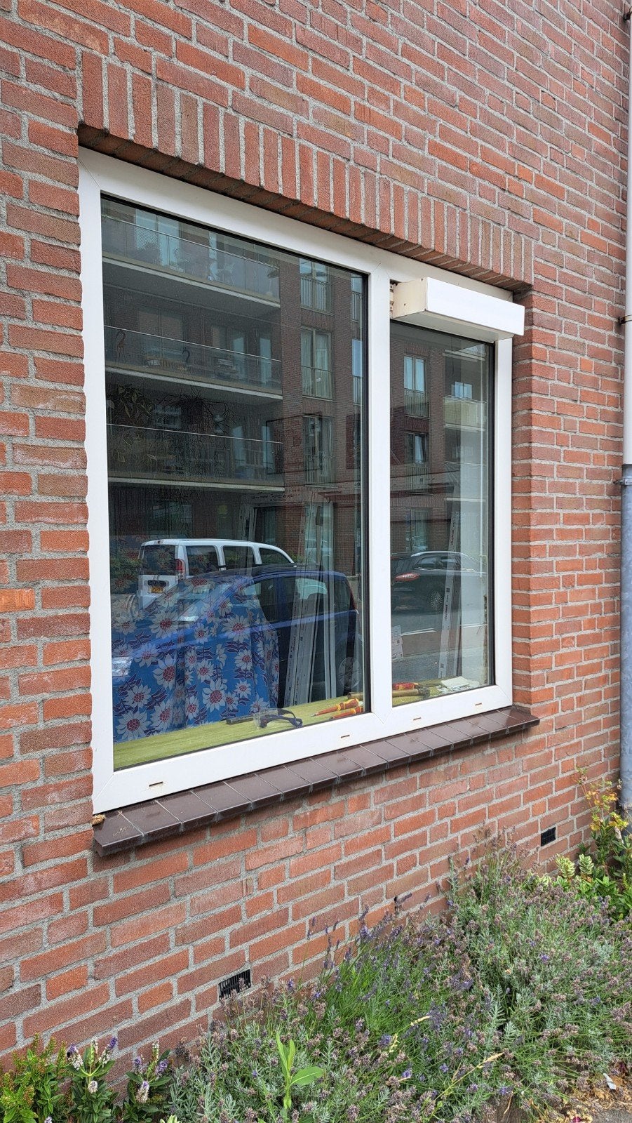 Kunststof kozijn 1600x1800mm met HR dubbelglas, Doe-het-zelf en Verbouw, Glas en Ramen, Ophalen, Gevelraam of Ruit, Gebruikt, 160 cm of meer