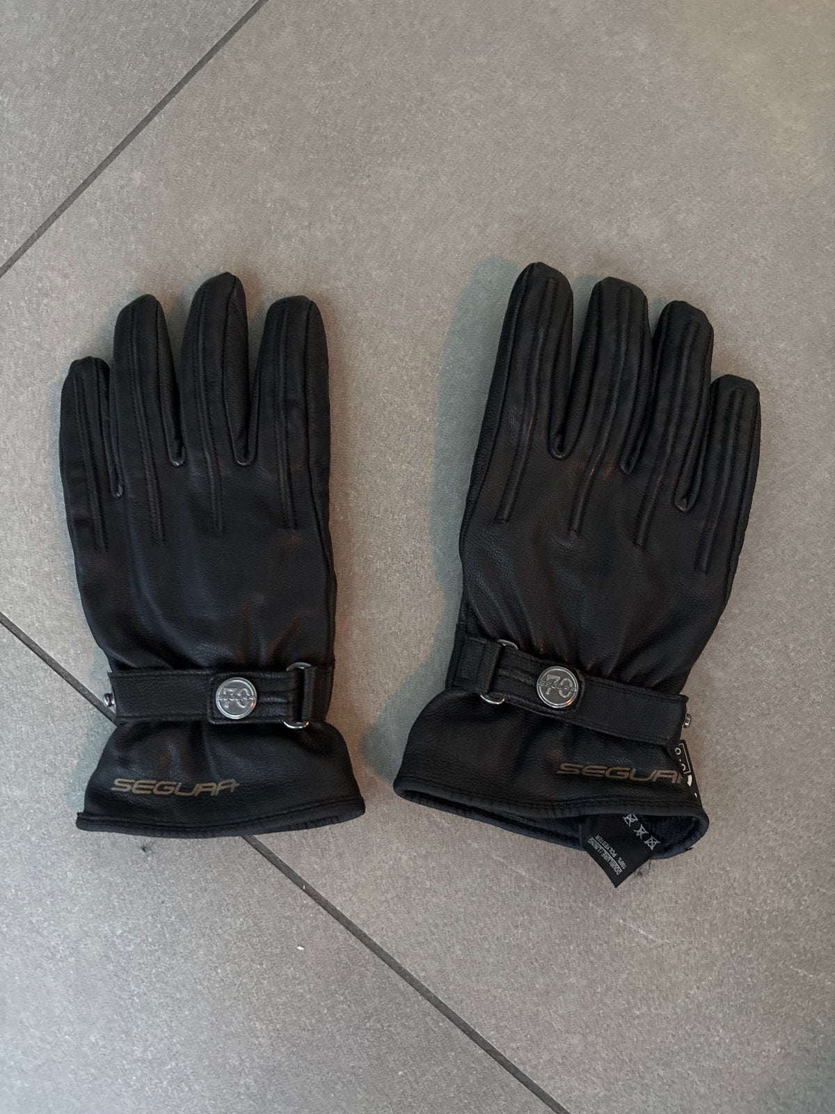 Segura Lady Chelsea motorhandschoenen zwart leder - Maat 6, Verzenden, Tweedehands, Dames, Handschoenen