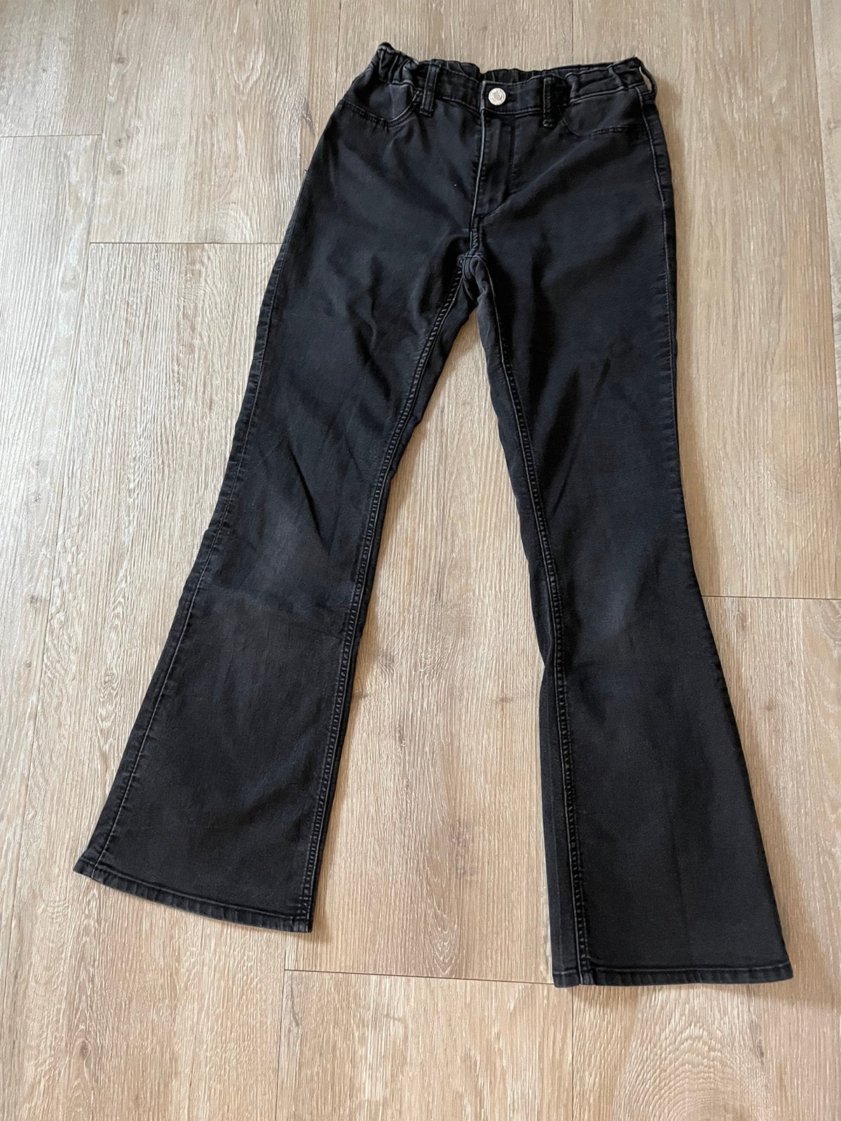 Zwarte jeans stretch broek maat 146, Kinderen en Baby's, Kinderkleding | Maat 146, Ophalen of Verzenden, Zo goed als nieuw, Meisje
