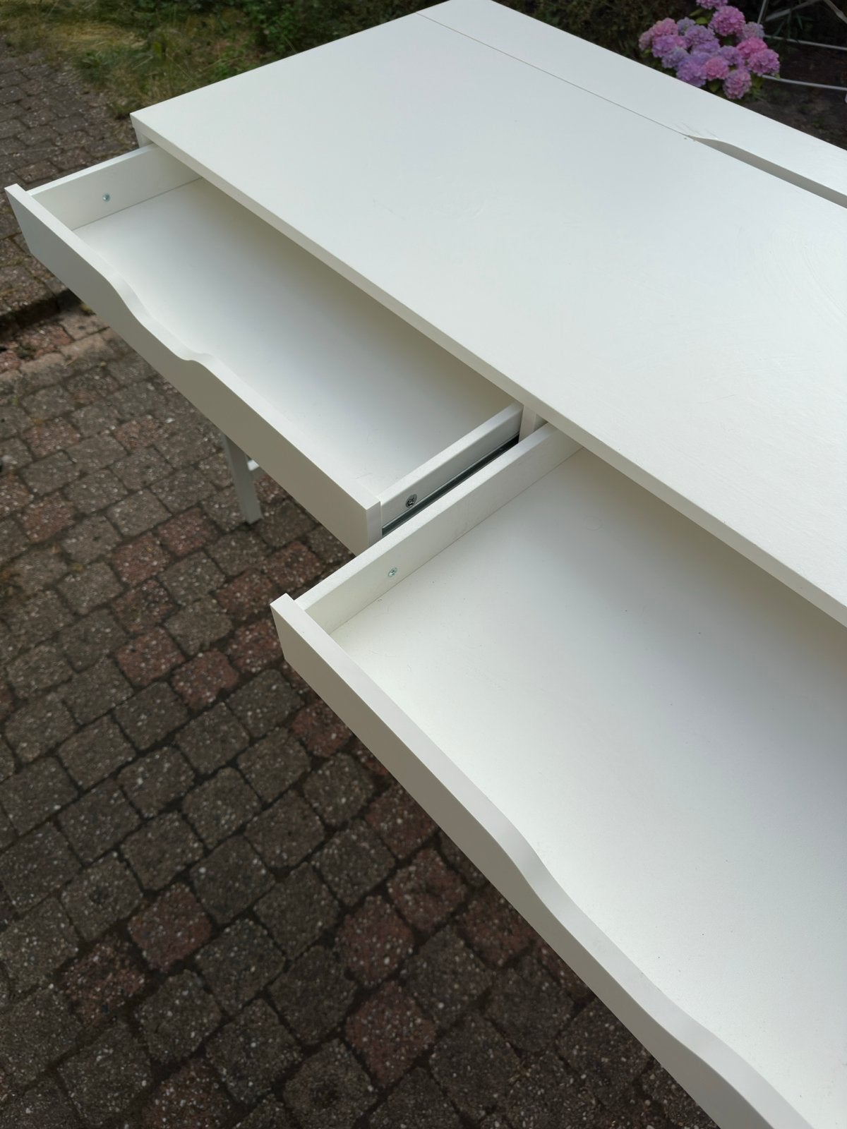 IKEA Alex wit bureau met twee lades, Ophalen, Gebruikt, 132 cm, Schoolbureau
