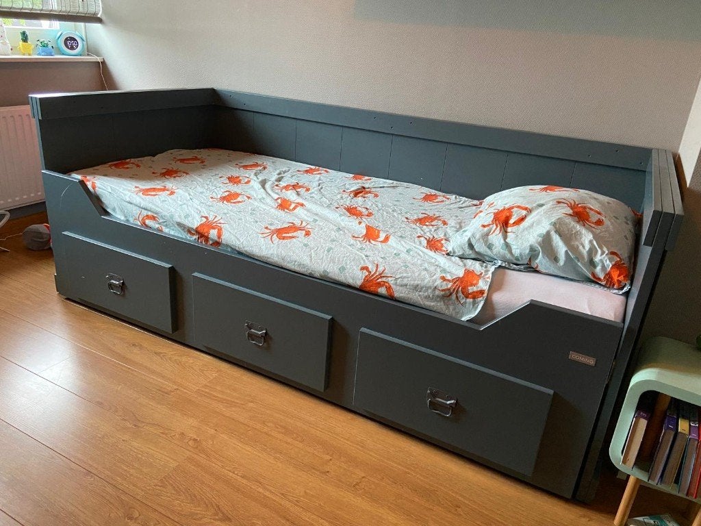 Ledikant bedbank kajuitbed kinderbed 1 persoon, Ophalen, 85 tot 100 cm, Gebruikt, Matras