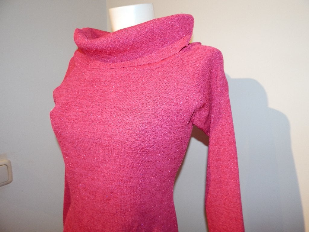 Fabienne Chapot cyclaam roze trui glinster stof grote kol L, Verzenden, Maat 42/44 (L), Zo goed als nieuw, Fabienne Chapot