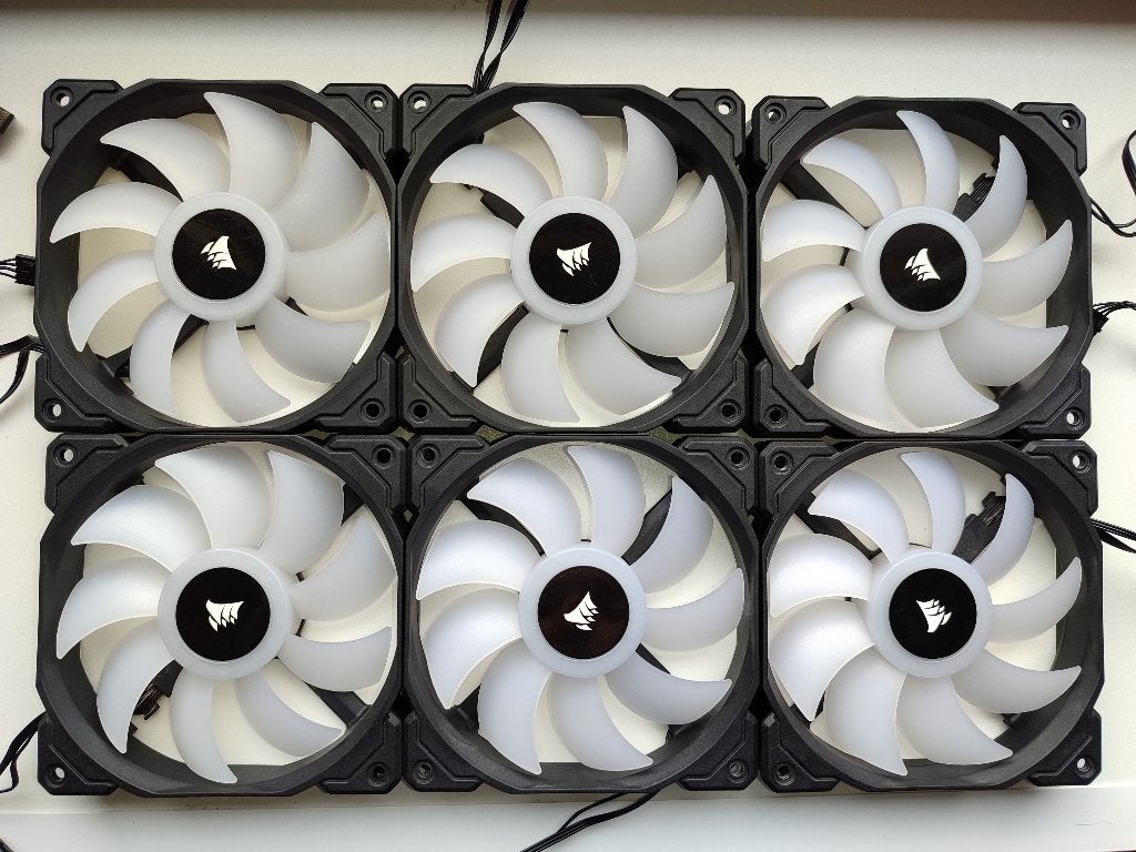 Corsair iCUE SP120 RGB PRO Performance 120mm, x6, Verzenden, Gebruikt, Luchtkoeling