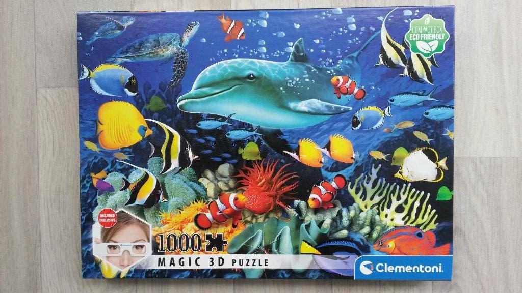 Clementoni 3D puzzel met bril 1000 stukjes, Ophalen, 500 t/m 1500 stukjes, Zo goed als nieuw, Legpuzzel