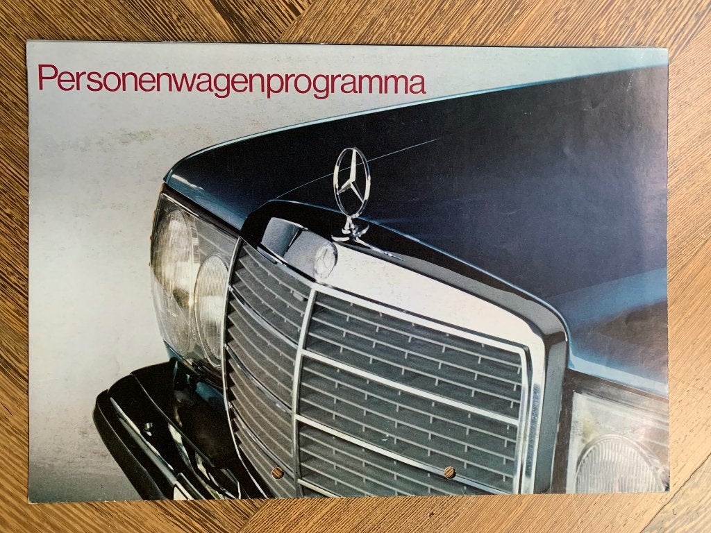 Brochure personenwagen programma Mercedes-Benz 1977, Zo goed als nieuw, Mercedes-Benz, Mercedes, Ophalen of Verzenden