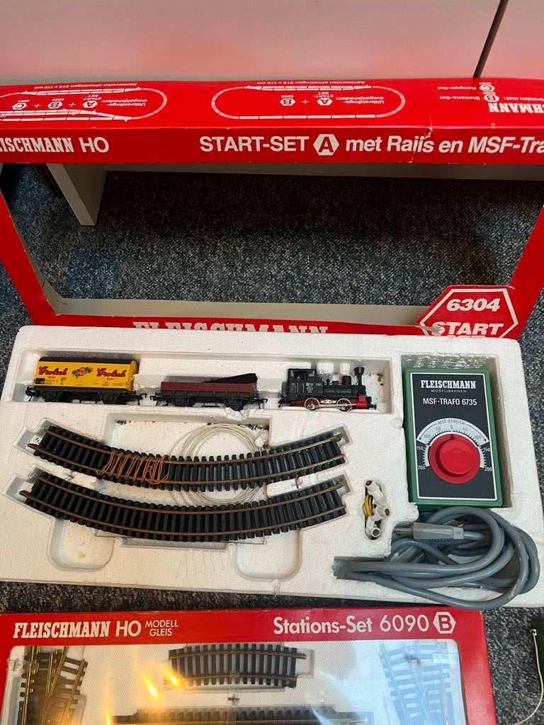 Fleischmann HO Treinset Verzameling - Startset & Stations-Se, Ophalen, Gebruikt, Treinset, Fleischmann