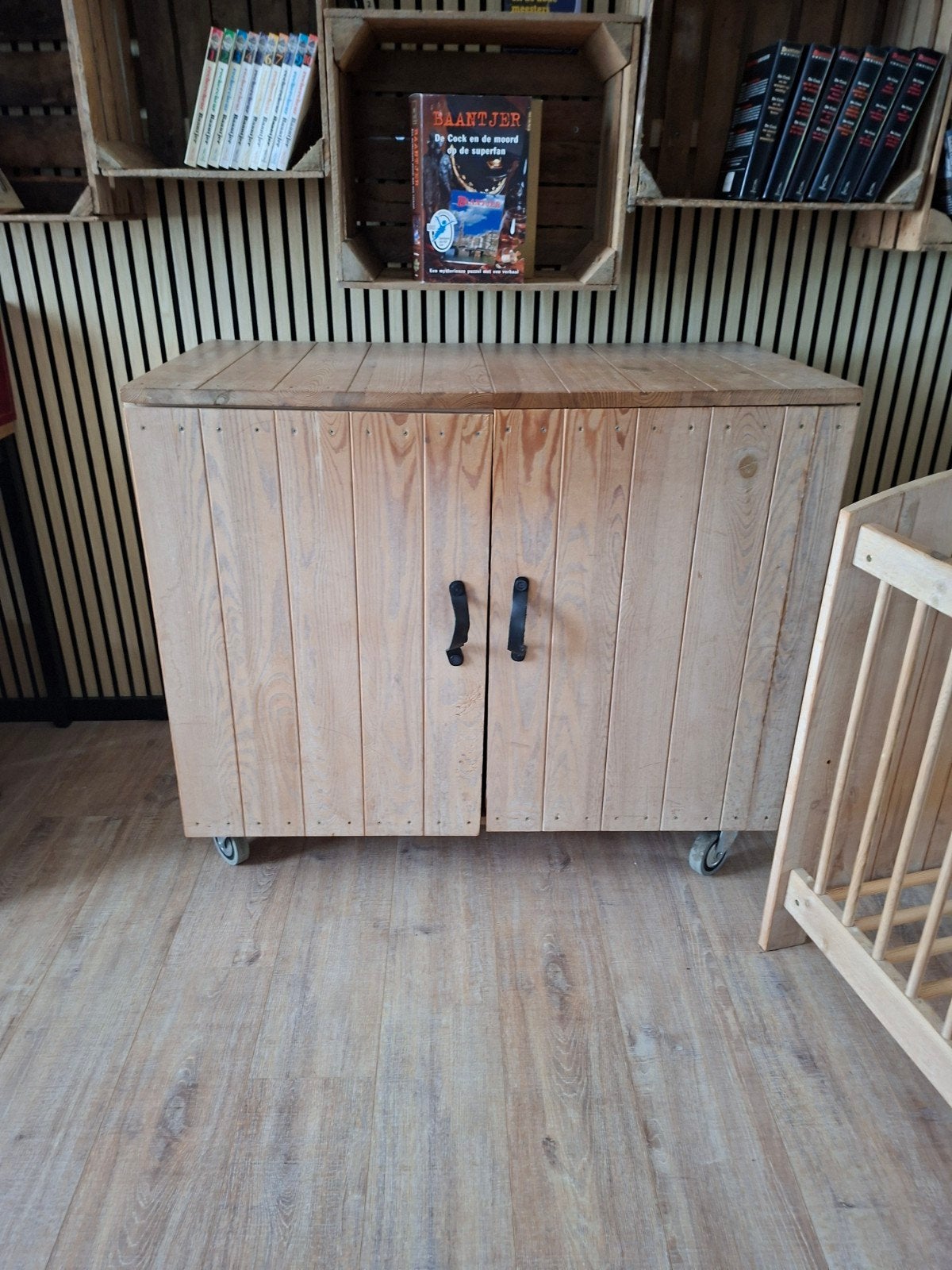 👶 Complete babykamerset! Ledikant commode wandplank, Kinderen en Baby's, Ophalen, Gebruikt, Jongetje of Meisje