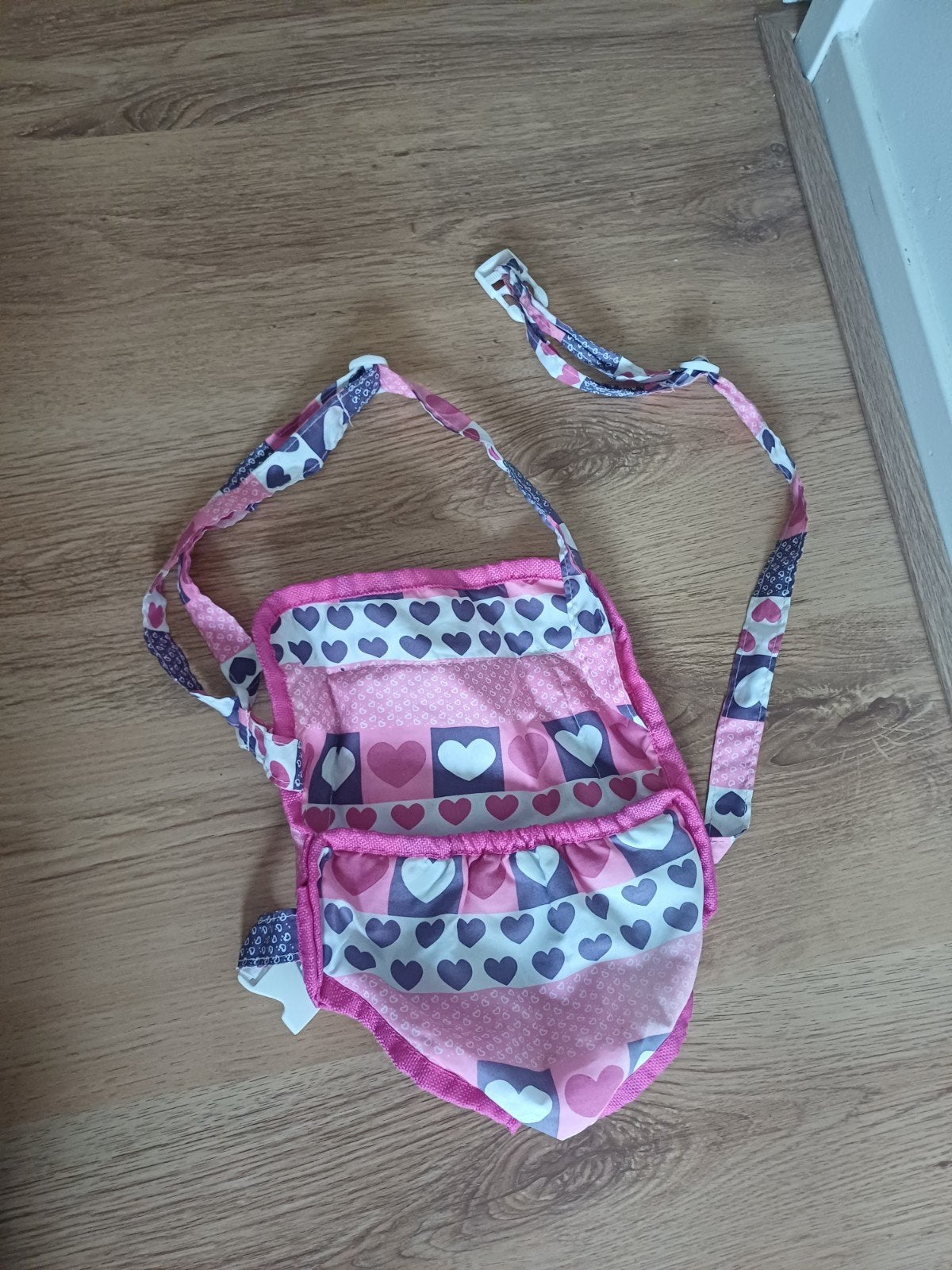 Poppendraagzak met hartjespatroon, Kinderen en Baby's, Ophalen of Verzenden, Gebruikt, Overige typen