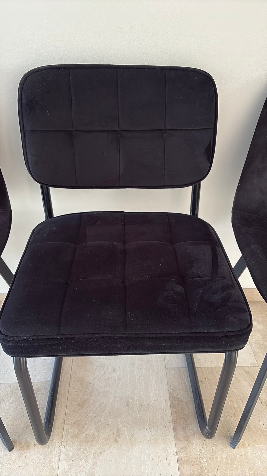 4 keer eetkamerstoelen zwart, Ophalen, Zwart, Zo goed als nieuw, Vier