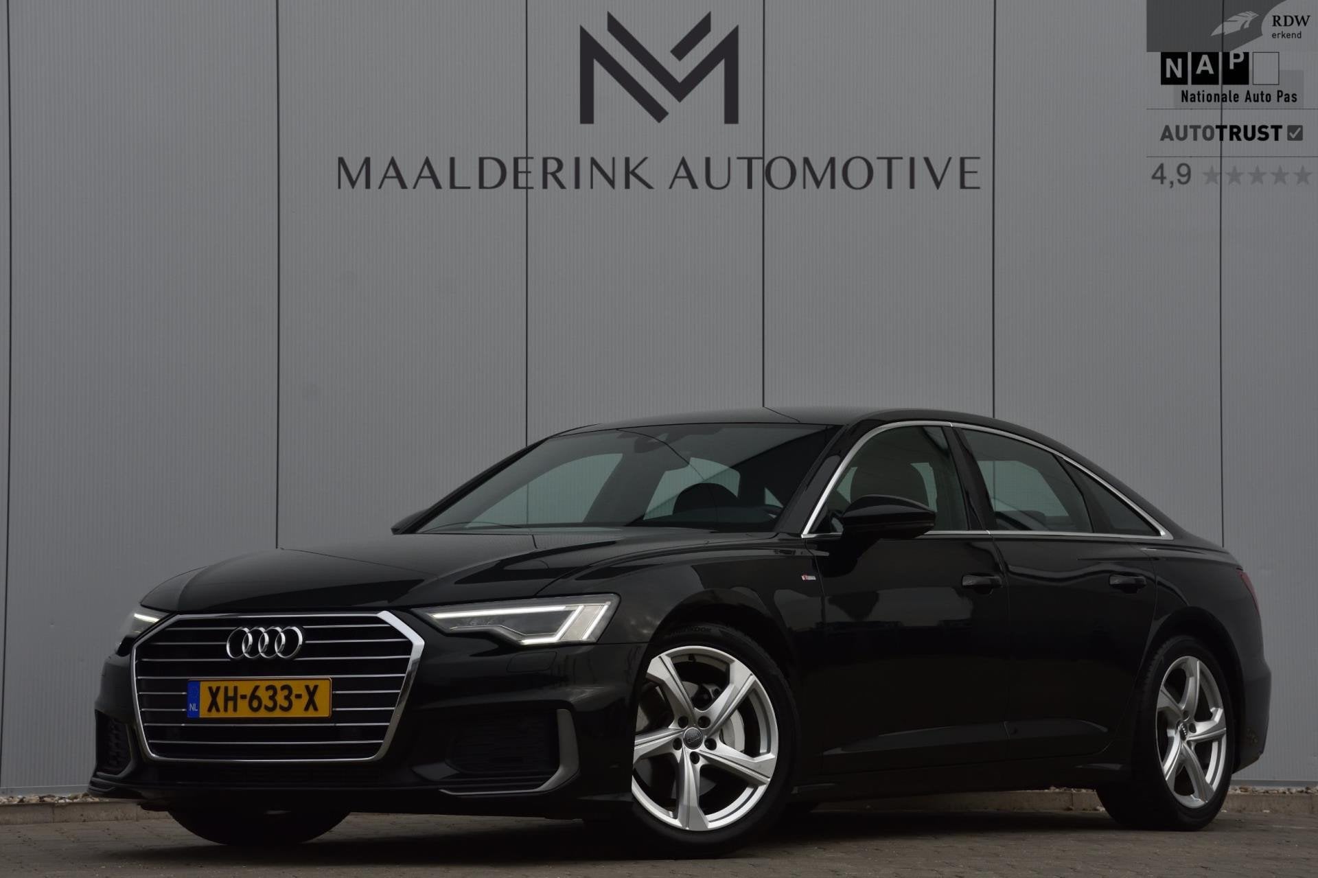 Audi A6 Limousine 45 TFSI Sport S-Line 3x, NAP Dealer onderh, Auto's, Dealer onderhouden, Gebruikt, 4 cilinders, Leder en Stof
