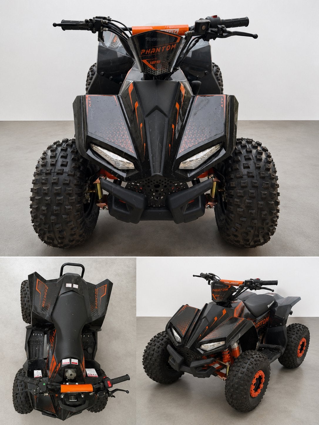 Phantom 125cc Kinderquad - Zwart/Oranje, Fietsen en Brommers, Minibikes, Midibikes en Pitbikes, Ophalen, Nieuw, Overige typen