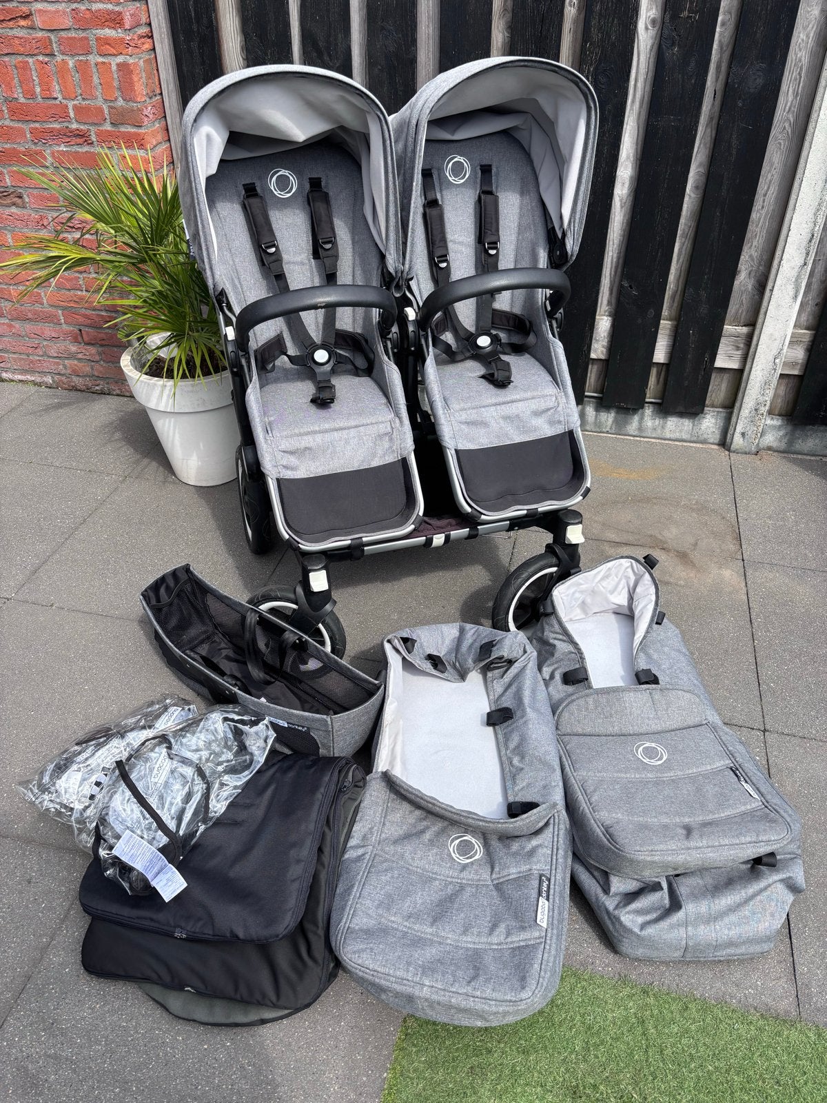 Bugaboo Donkey 2 Duo zeer compleet, Ophalen, Gebruikt, Combiwagen, Duowagen